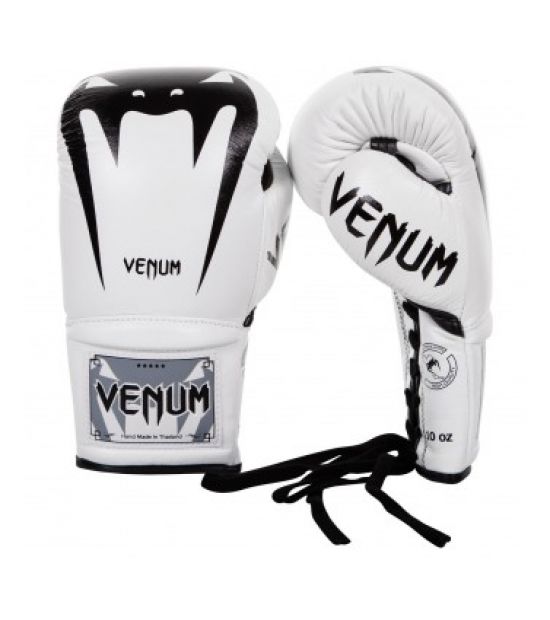 Боксерские перчатки  VENUM GIANT 3.0 BOXING GLOVES - NAPPA LEATHER - WITH LACES - WHITE